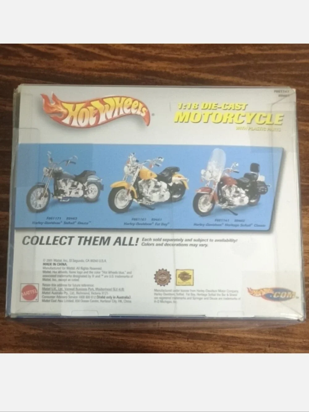 Harley-Davidson, Hot Wheels Collaboration Heritage Softail  Toy Motorcycle